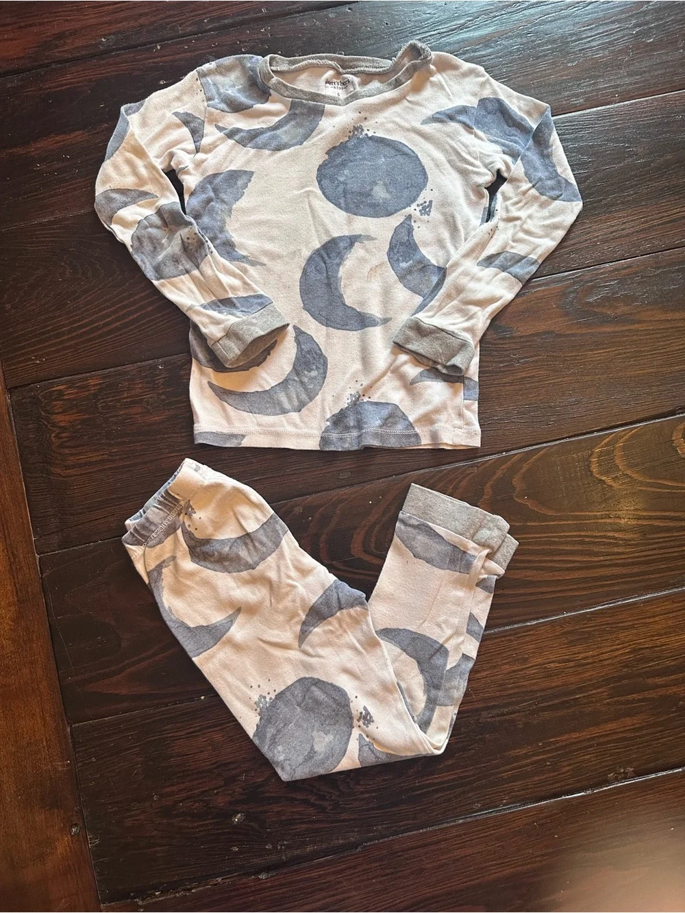 Kids Lot of 3 Soft Cotton Sleep Pajamas — Blue, Green, Gray